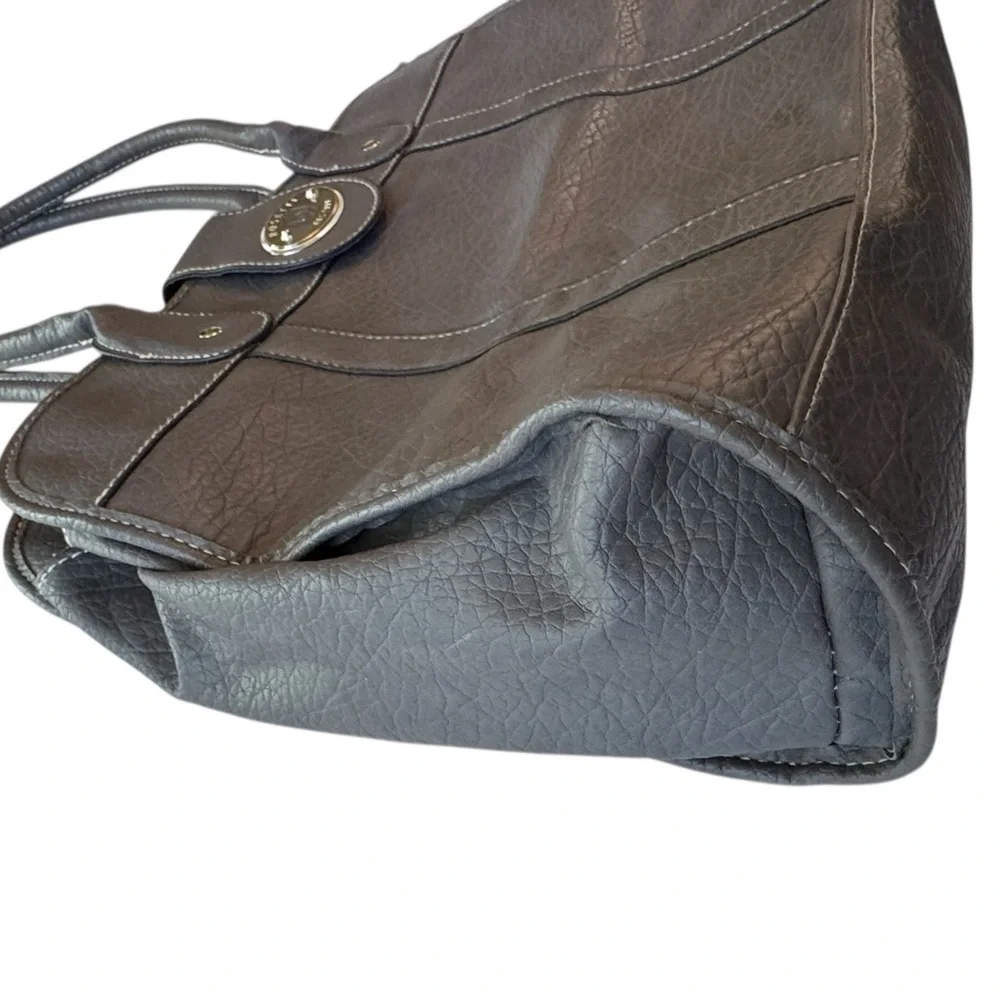 Rosetti Dark Gray Leather Look Women’s Attaché Laptop Briefcase Tech Bag MINTY